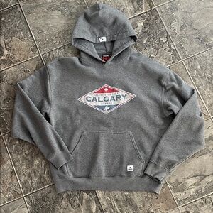 TEEPEE Gray Calgary Canada Graphic Athleisure Sporty Rodeo Cottagecore Hoodie
